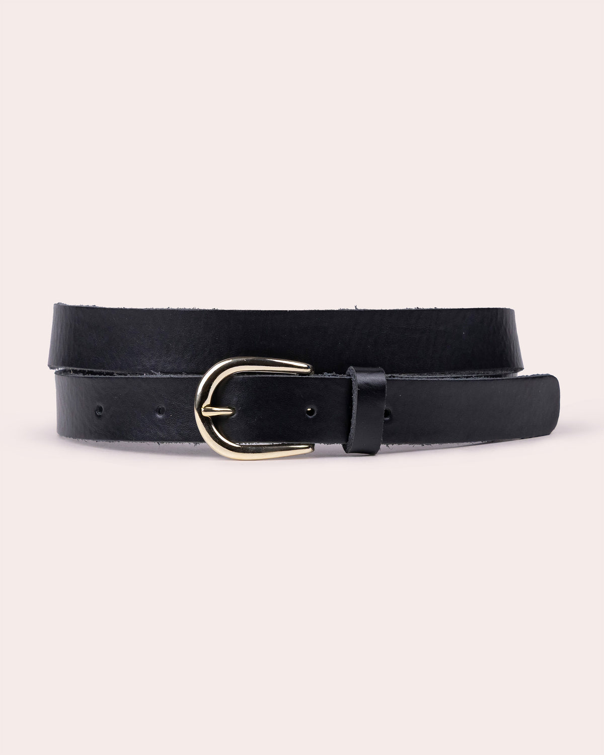 SIA | Smooth Leather Belt with Soft-Curve Buckle