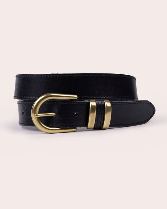 ZOE | Classic Leather Belt with Statement Buckle