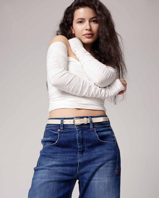 SIA | Smooth Leather Belt with Soft-Curve Buckle